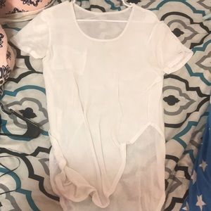 White slit shirt